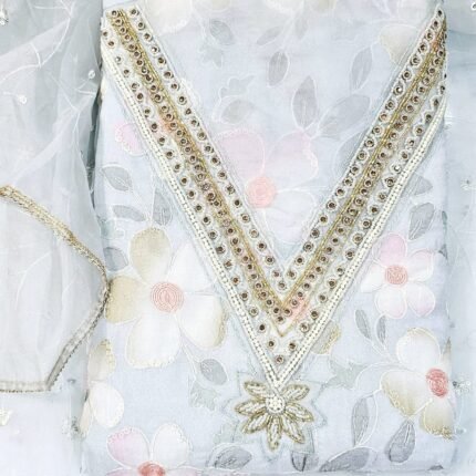 WHITE ORGANZA SUIT